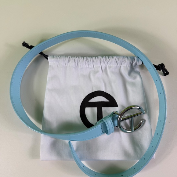 Telfar Logo Belt - Silver/Pool Blue Belt with Duster XS/S - Picture 3 of 4
